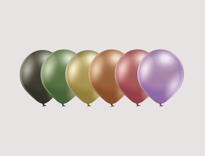 B040 METAL - CRYSTAL - NEON DEKORACIJSKI BALONI - 12CM - 5inch - 1l